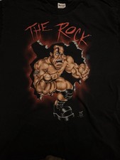 VTG VERY RARE WWF ROCK T SHIRT SIZE L CIRCA 1998