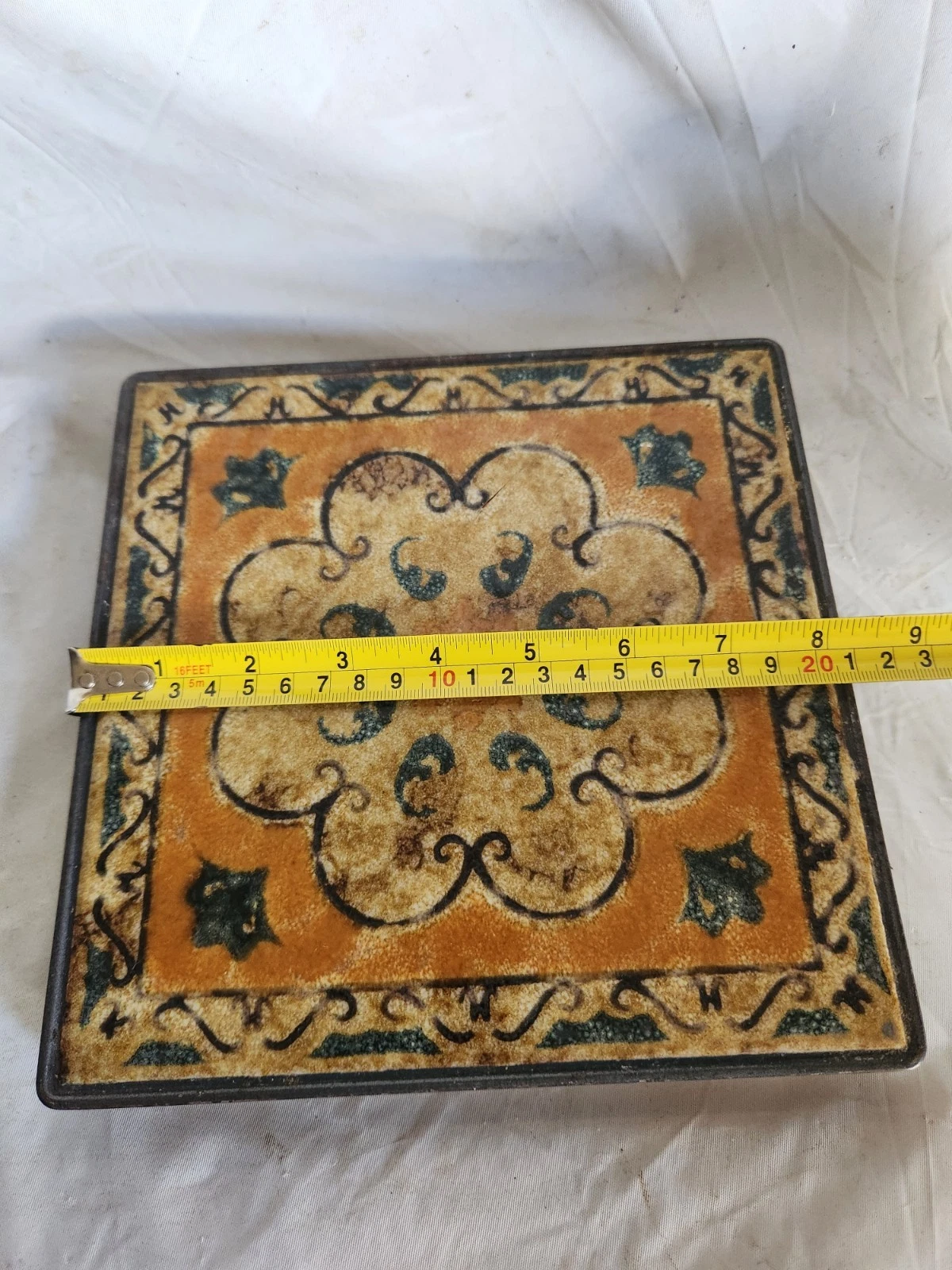 Vintage Mirasol Ceramic Tile Trivet Cork Back Italian Art Hot Plate Monterey CA - product detail image 15