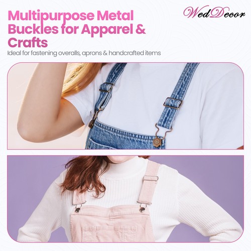 30/35/40MM Dungaree Buckle with Slider Bar Jumpsuit Suspender Pack of 2/4/10/50 - Picture 27 of 49