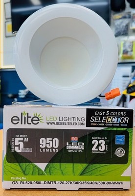 Elite RL528-950L-DIMTR-120-27K/30K/35K/40K/50K-90-W-WH (Free Shipping)