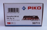 Piko 50711 H0 DC Dampflok BR 62 DR Ep. IV Sound