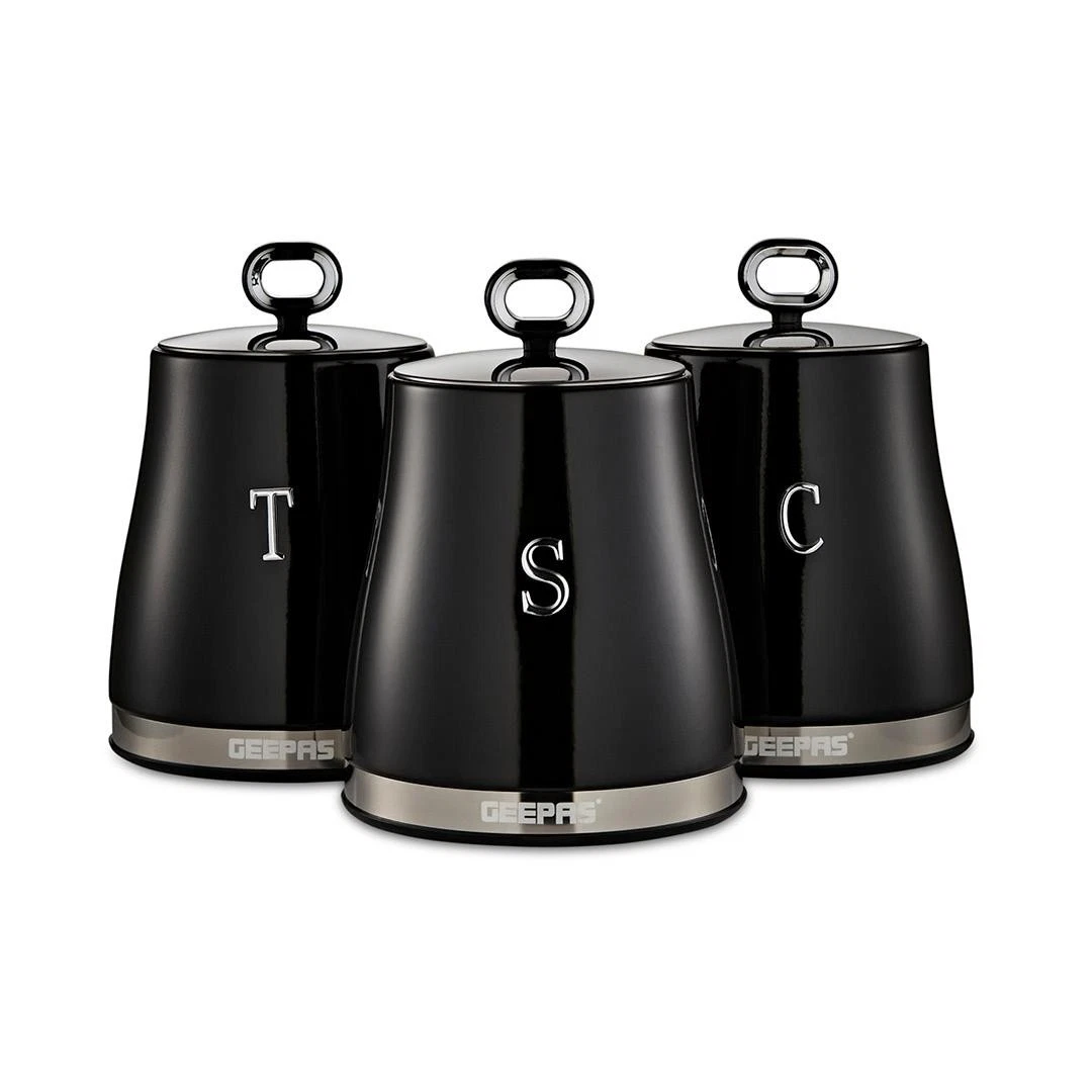 GEEPAS Canisters Set Kitchen Storage Container Tea Coffee Sugar Set of 3 1.4L
Opens in a new window