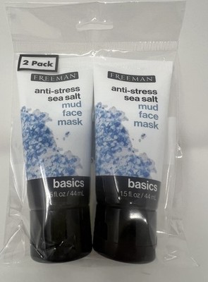   2 Freeman Anti-Stress Sea Salt Beauty mud face mask. Free Shipping!