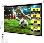 84 Inch 16:9 Motorized Projector Screen Electric Remote Retractable Wall Ceiling