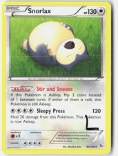 Snorlax 80/106 Rare Flashfire Pokemon Lightly Played on eBay