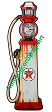 Texaco Antique Gas Pump Cutout Shape 22 Gauge Flat Metal Sign Garage Art