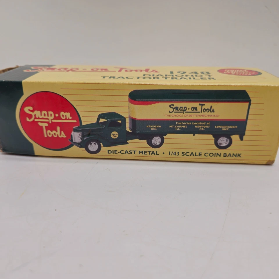 Snap-on Ertl 1948 年钻石 T 拖拉机拖车压铸银行 1/43 比例 F804 复古 — 第 4/4 张图片