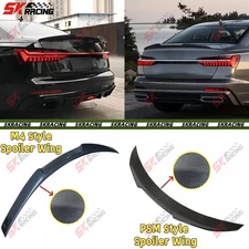 For Audi A6 2019-22 Forged/Carbon Fiber/Glossy Black Rear Trunk Lip Spoiler Wing