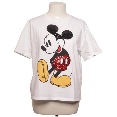 Zara x Disney, T-shirt, Größe: M, Mickey Mouse, Weiß/Mehrfarbig, Baumwolle #J3x