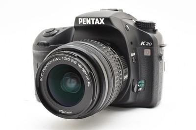 PENTAX K20D 14.6MP Digital SLR Camera Black Body w/18-55mm Lens Set from Japan