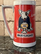 Vintage Bud Light Beer Spuds Mackenzie Thermo Serv Plastic Cup Mug Stein USA