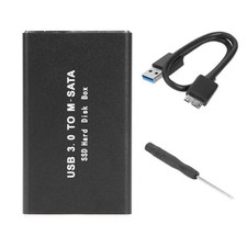 Aluminum mSATA SSD External Enclosure 6Gbps High-Speed Supports 30/50mm Drives