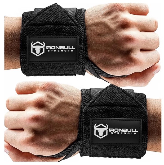 NEW Iron Bull Strength Classic Wrist Wraps For Weightlifting- Black Level 1 