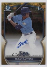 2023 Bowman Chrome Draft Sapphire Edition Gold 13/50 Adrian Santana Auto 1cc7