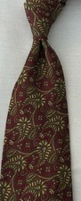 ROBERT TALBOTT ALL SILK USA HANDMADE GOLD MOSS PAISLEY CRIMSON FIELD NECKTIE