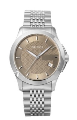 Gucci G-Timeless Uhr Braunes Zifferblatt 38 mm Edelstahl aus Japan
