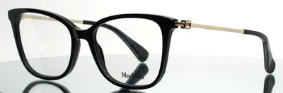 MAX MARA MM5079 001 Black Womens Cat Eye Full Rim Eyeglasses 54-17-140 B:44