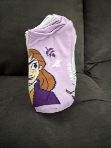 New With Tag Girls Disney FROZEN No -show Socks 6 Pairs Size 4-10 - Picture 3 of 5