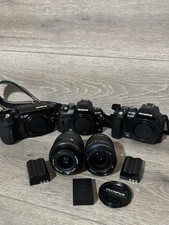 Lot of Olympus EVolt E-300 E-410 E-500 Digital SLR Cameras w/2 Lenses/3 Batterie