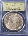 1881-S Morgan Silver Dollar PCGS MS61 OGH.  PQ BEAUTIFUL COIN!!!