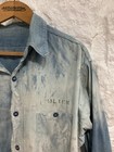 Vintage 40s WWII WW2 USN Navy Chambray Denim Shirt Stencil Named As Is Men's XL — photo 2