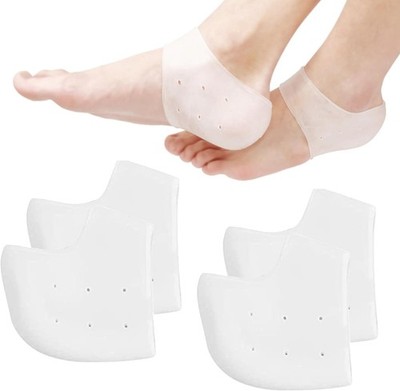4 Stück Silikon Fersenschutz Soft Gel Blasenschutz, robuste Fersenschalen 