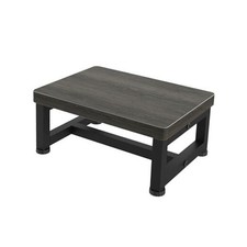 Step Stools for Adults Kids with Non-Slip Rubber Feet, Heavy Duty Wooden Gray