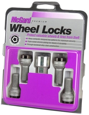 McGard 28318 Black Bolt Style Radius Seat Lock Bolt Set (M14 x 1.5 Thread Siz...