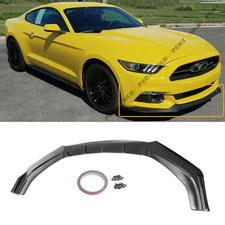 FOR 2015-17 MUSTANG FRONT BUMPER LIP CHIN SPOILER SPLITTER GLOSS BLACK