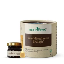 Neuherbs Pure & Original 100% Ayurvedic Himalayan Shilajit/Shilajeet Resin 20gm