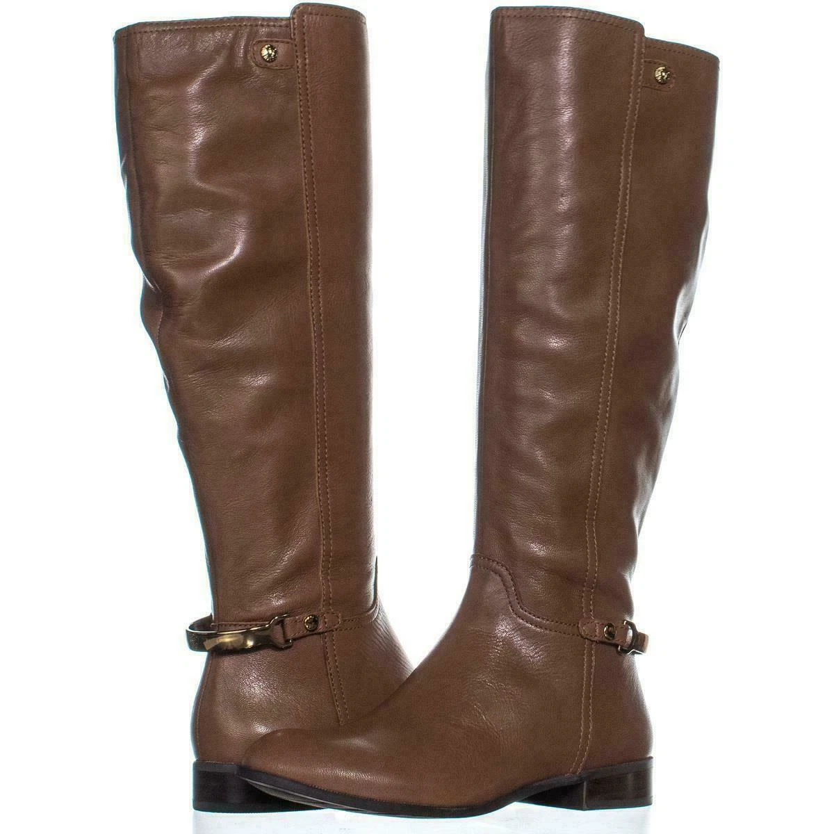 Anne Klein AK Kacey Fashion Riding Boots 463 Dark Cognac Brown US