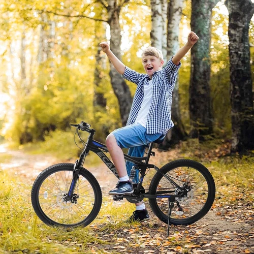 Mountain Bike Full Suspension 21-Speeds Men Women Sport Bicycles 24/26/27.5 Inch - Picture 15 of 38