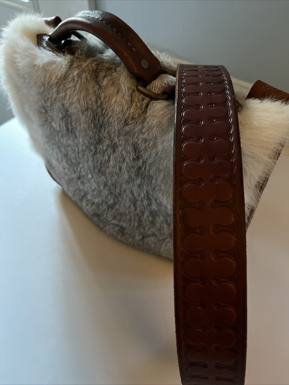 Genuine Rabbit Hide And Leather Purse | eBay