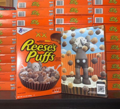 KAWS x Reese s Puffs Cereal Box 11.5 oz Limited Edition-SEALED