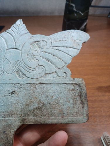 Antique Halloween Brass Gargoyle Crossing Yard Stake - Picture 7 of 9