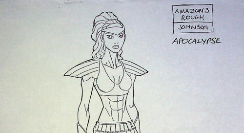 Superman Batman Apocalypse JEFF JOHNSON Production Hand Drawn AMAZON 3 Model Cel - Picture 3 of 4