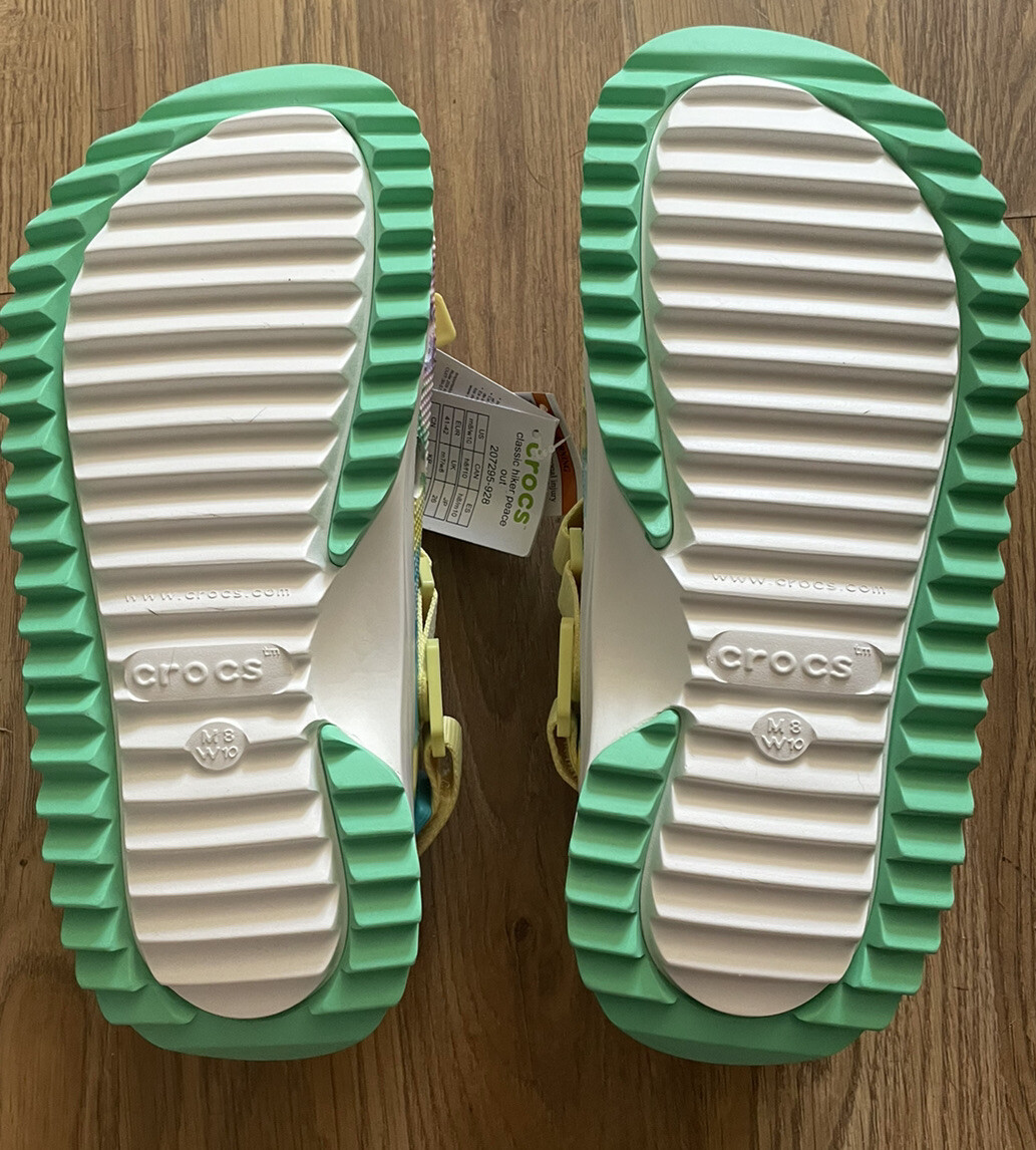 BRAND NEW SOLD OUT CROCS CLASSIC HIKER PEACE OUT M8/W10 image 5