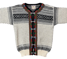 Dale of Norway Classic Cardigan Clasp Pure New Wool Nordic Size S Fair Isle
