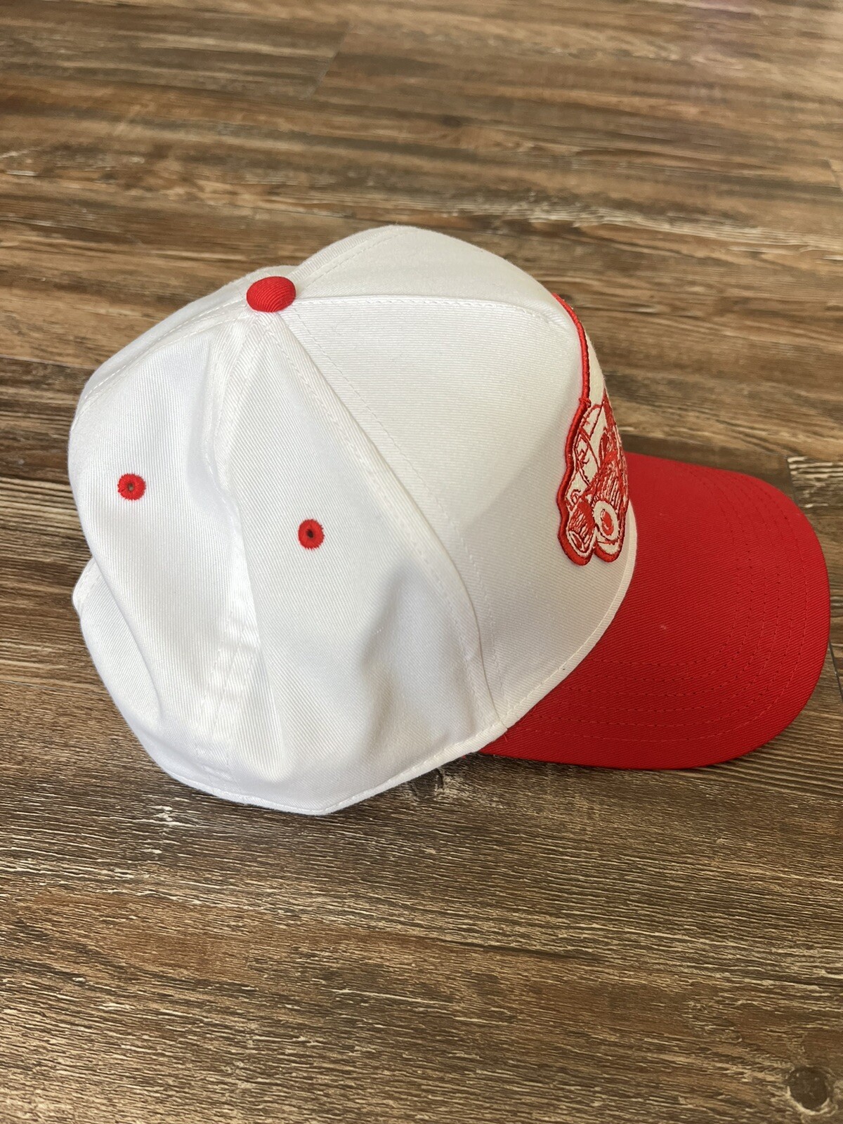 Billy Hill red patch hat lightly worn Whitetrasht… - image 12