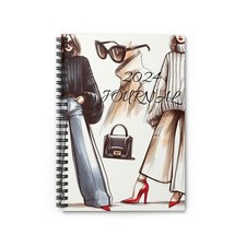 Spiral fashion unique Notebook for journal 2024