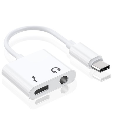 High Efficiency 2in1 Type C to 3.5mm Adapter AUX & DAC Date Cable f Xiaomi Mi 8