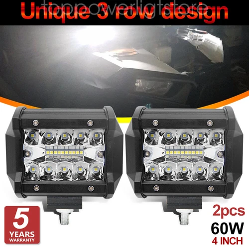 2PCS 4'' Spreader LED Lights Pods Spot Lights Marine Deck Mask Lights Boat 12V