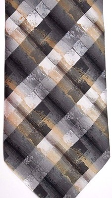 Renzo Men's Silk Tie 59'' X 4'' Multiple Color Crisscross 