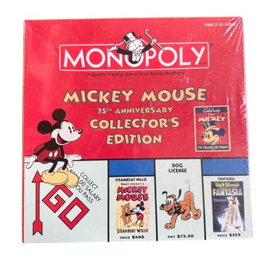 SEALED MICKEY MOUSE MONOPOLY 75th ANNIVERSARY COLLECTOR EDITION, 2004, 
