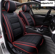 Ford Focus Kuga Puma Coprisedili Nero & Bordo Rosso Lux Eco Pelle Imbottito 1+1