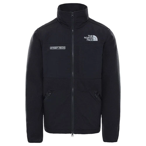 The North Face Mens Steep Tech Full Zip Fleece Jacket Sweater Black- Medium