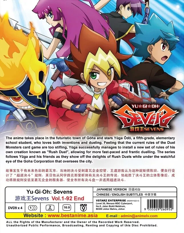DVD Anime Yu-Gi-Oh! Sevens Complete TV Series English SUB (1-92