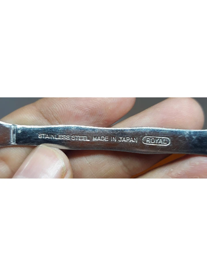 Vecchio cucchiaio vintage Royal acciaio inox Giappone posate argento pezzo da... - Immagine 4 di 4