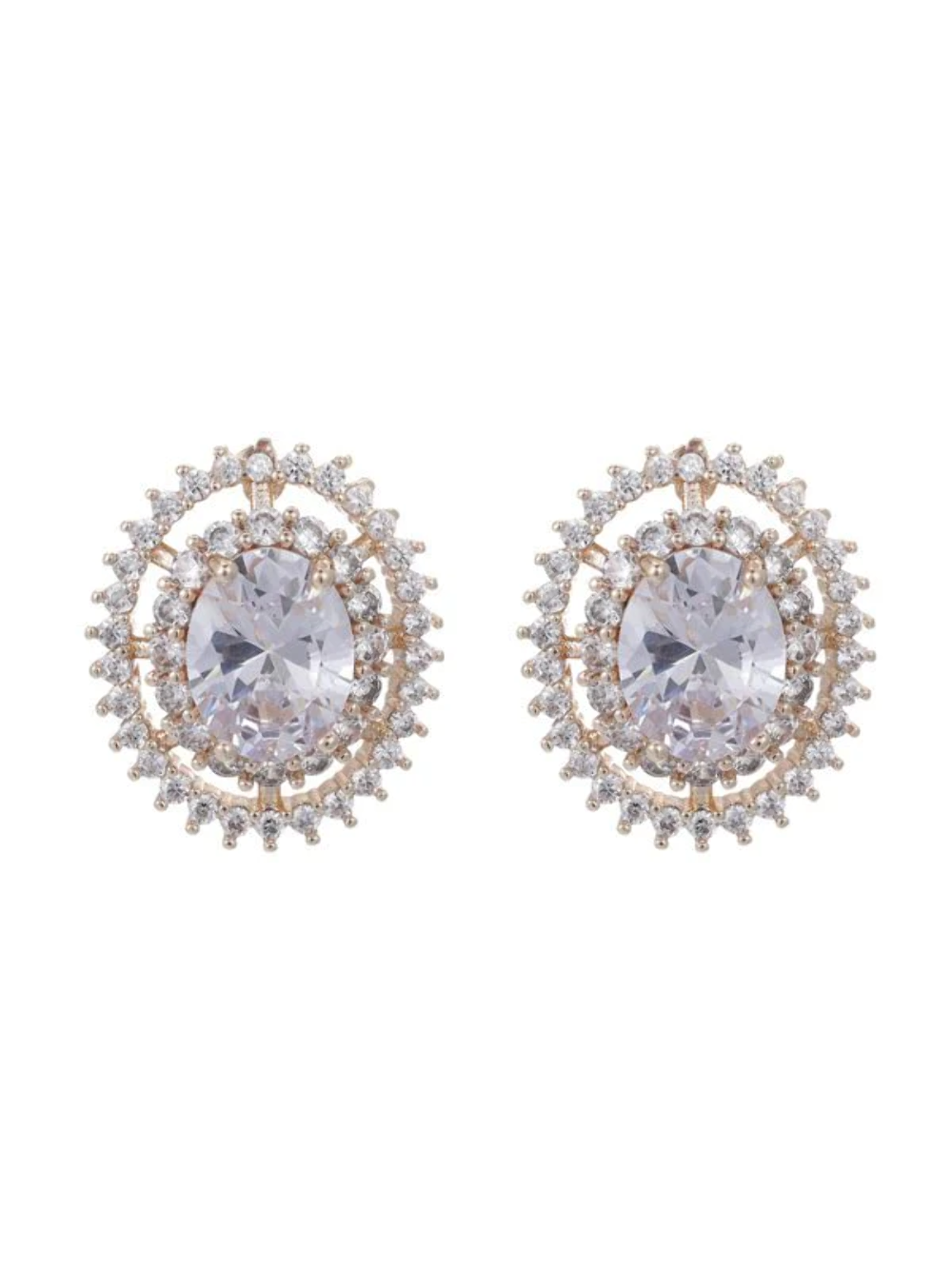 Karen Sampson Cubic Zirconia Gold Earrings
