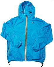 K-way Packable Waterproof Windbreaker Rain Jacket Womens Size M Turquoise Blue